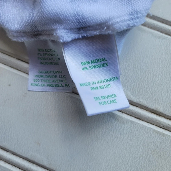 Lilly Pulitzer Hillary Popover Bright White Navy Blue Dress UPF 50+ Stretch Sz S - Picture 4 of 16